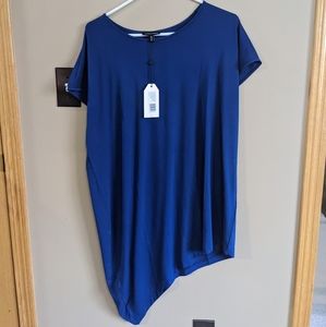 Universal Standard asymmetrical royal blue tee